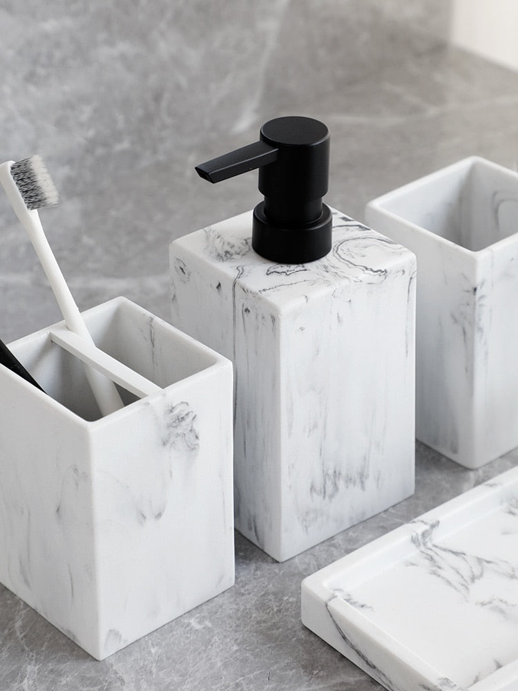 MarbleMastery Bathroom Collection Set