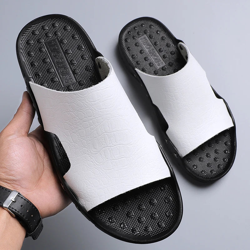 Acu-Tech Croc Embossed Sandals