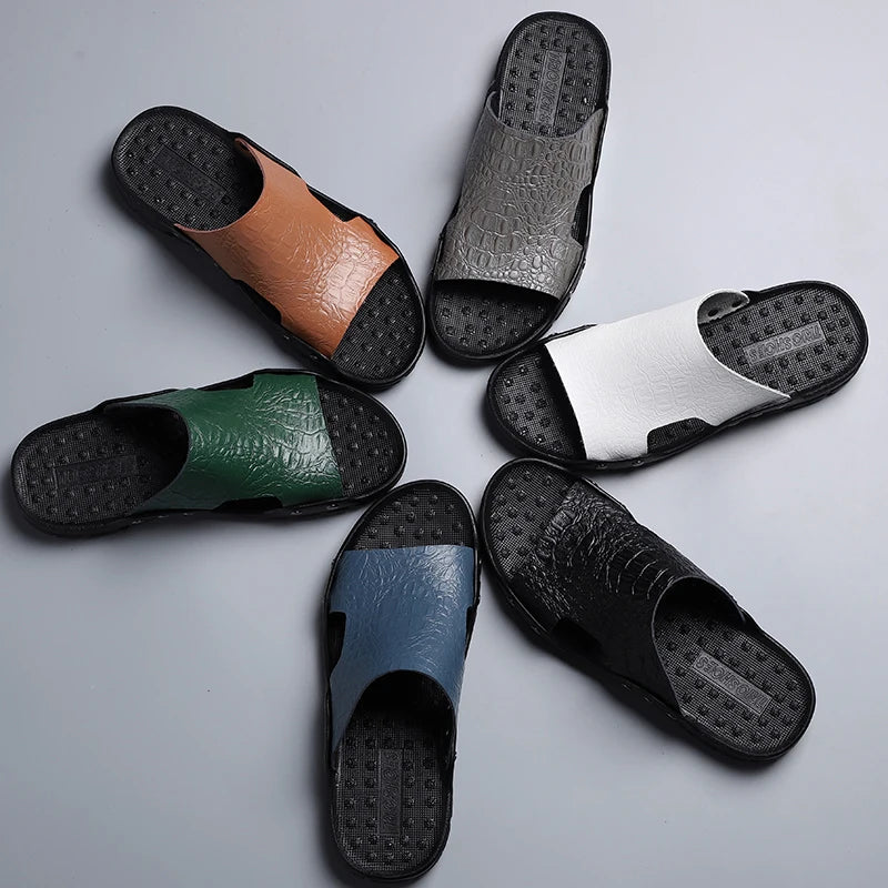 Acu-Tech Croc Embossed Sandals