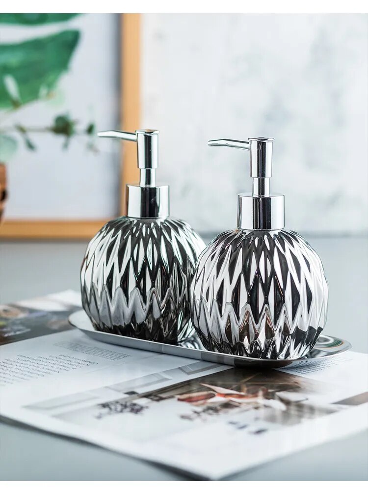 Regal Press-Handle Soap Dispenser with Steel Tray