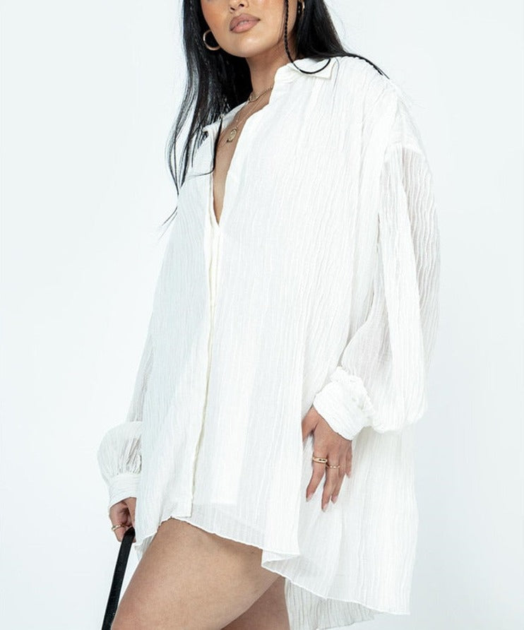 Isabella Royale Button-Down Linen Blouse