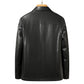 HudsonHarbor Leather Down Coat