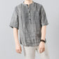 Relaxed-Linen Washed Button-Up