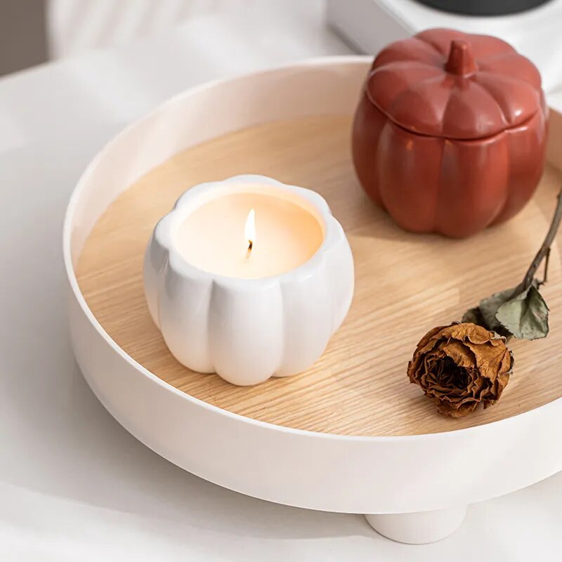 Festive Fall Pumpkin Candle Holder