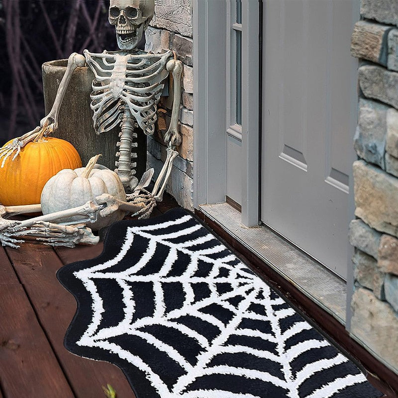 Spooky Spiderweb Area Mat