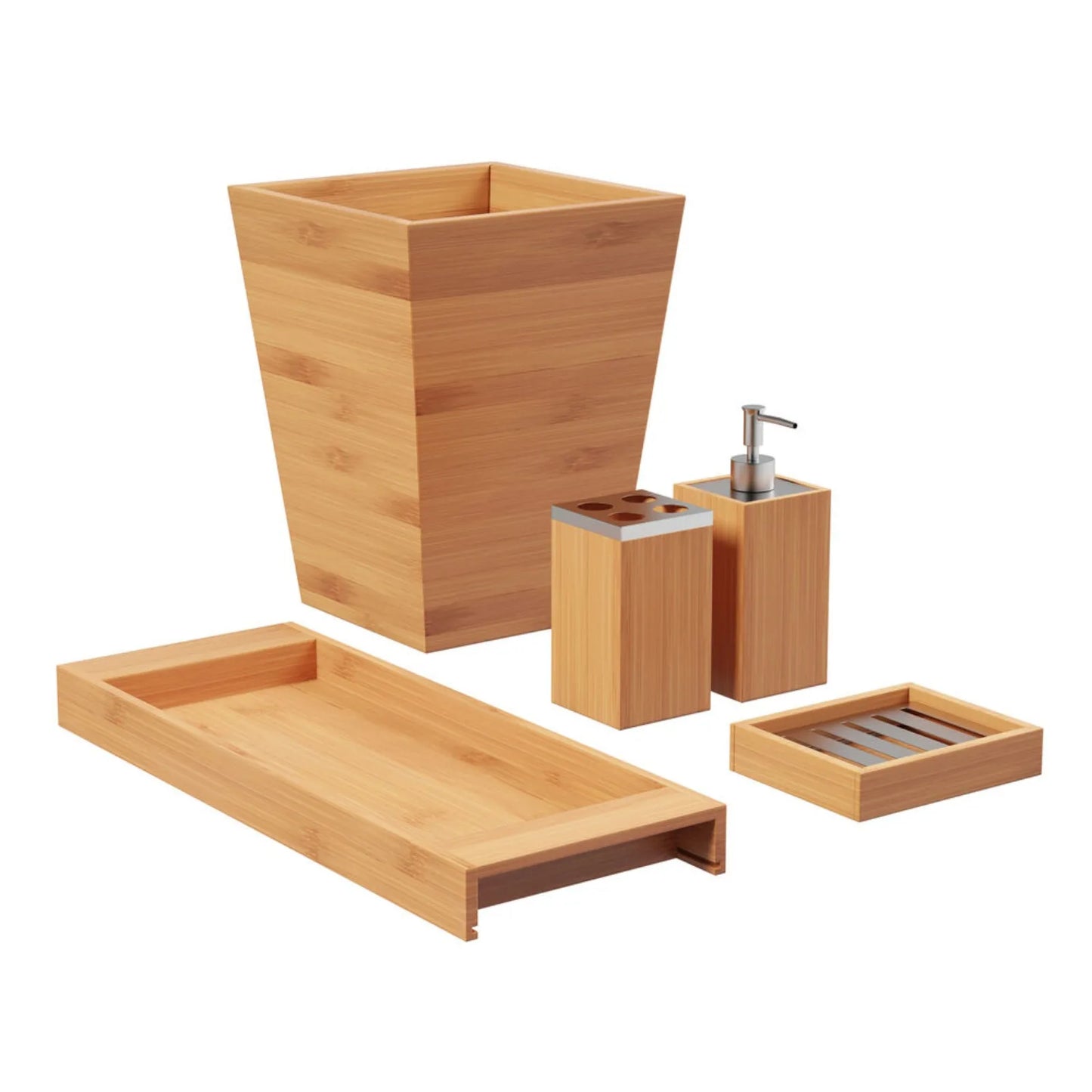 Serenity 5-Piece Bamboo Bath Set