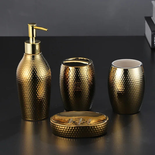 Golden Vegas Porcelain Bathroom Quartet