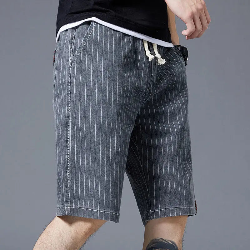 Downtown Denim Striped Men's Shorts