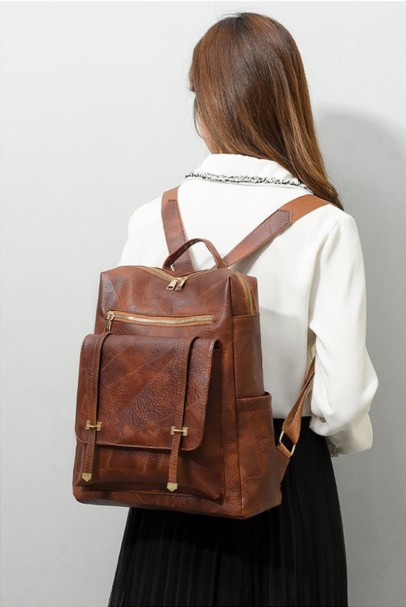 RegaliaRetro Leather Backpack