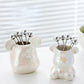 Whimsy Stainless Steel Cartoon Bear Cocktail Forks Set