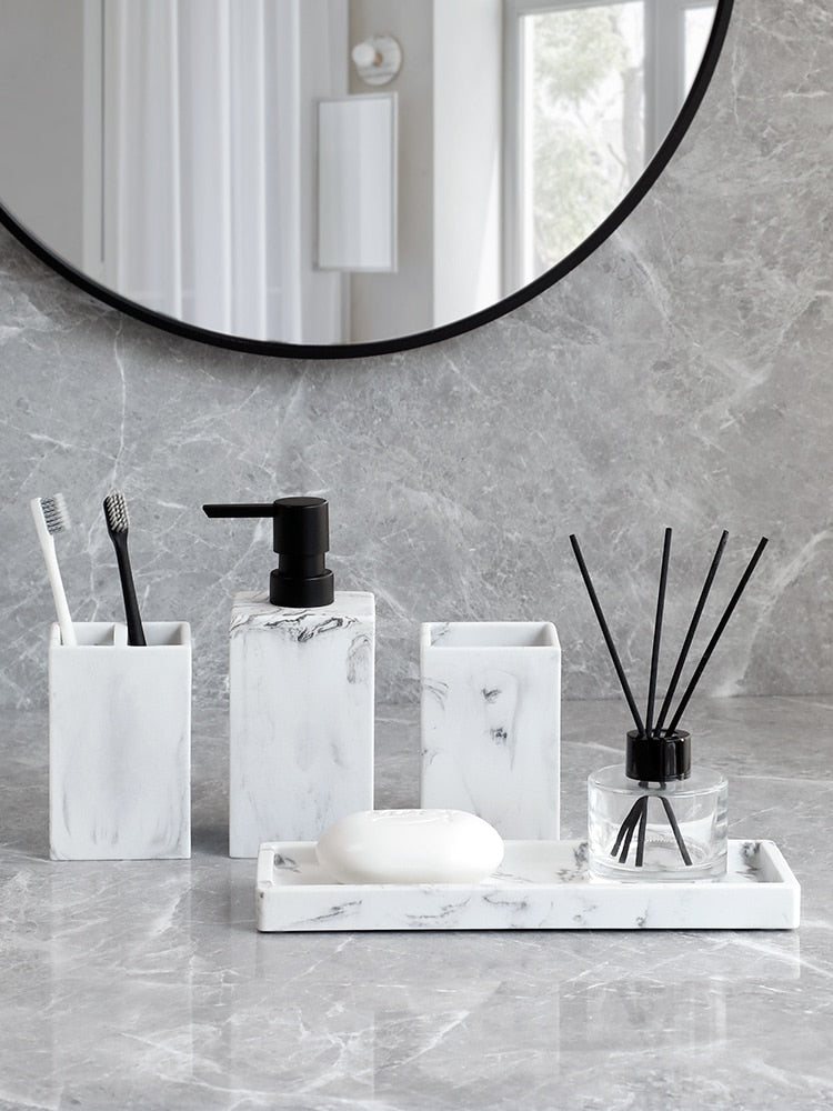 MarbleMastery Bathroom Collection Set