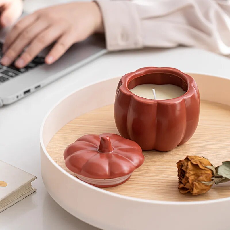 Festive Fall Pumpkin Candle Holder