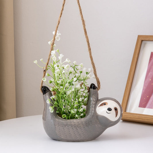 LazyLeaf Hanging Sloth Vase