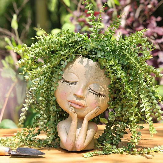 Pretty Contemplation Flower Pot